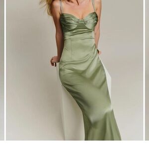 Reformation Stormi Satin Dress